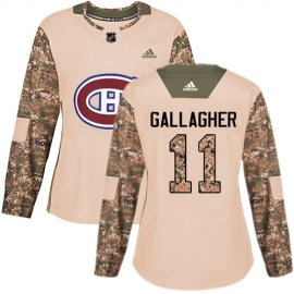 Adidas Montreal Canadiens #11 Brendan Gallagher Camo Authentic 2017 Veterans Day Womens Stitched NHL Jersey