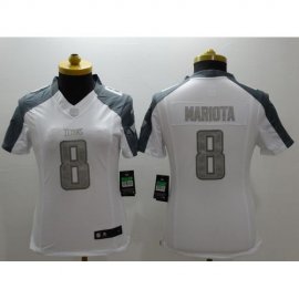 Nike Tennessee Titans #8 Marcus Mariota White Womens Stitched NFL Limited Platinum Jersey