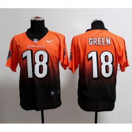 Nike Cincinnati Bengals #18 A.J. Green Orange/Black Mens Stitched NFL Elite Fadeaway Fashion Jersey
