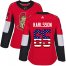 Adidas Ottawa Senators #65 Erik Karlsson Red Home Authentic USA Flag Womens Stitched NHL Jersey
