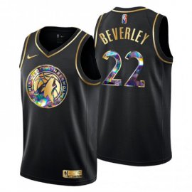 Minnesota Minnesota Timberwolves #22 Patrick Beverley Mens Golden Edition Diamond Logo 2021/22 Swingman Jersey – Black Mens