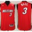 Revolution 30 Miami Heat 3 Dwyane Wade Red Swingman Jersey Cheap
