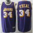 Los Angeles Lakers 34 Shaquille ONeal Purple Jerseys Cheap