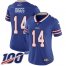 Nike Buffalo Bills #14 Stefon Diggs Royal Blue Team Color Womens Stitched NFL 100th Season Vapor Untouchable Limited Jersey