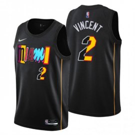 Miami Miami Heat #2 Gabe Vincent Mens Nike Black 2021/22 Swingman NBA Jersey – City Edition Mens