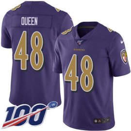 Nike Baltimore Ravens #48 Patrick Queen Purple Youth Stitched NFL Limited Rush 100th Season Jersey