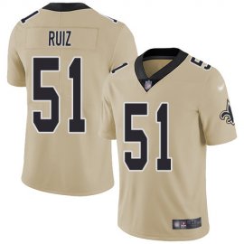 Nike New Orleans Saints #51 Cesar Ruiz Gold Mens Stitched NFL Limited Inverted Legend Jersey