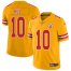 Nike Kansas City Chiefs #10 Tyreek Hill Gold Mens Stitched NFL Limited Inverted Legend Jersey
