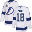 Adidas Tampa Bay Lightning #18 Ondrej Palat White Road Authentic Youth 2020 Stanley Cup Champions Stitched NHL Jersey
