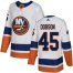 Adidas New York Islanders #45 Noah Dobson White Road Authentic Stitched Youth NHL Jersey