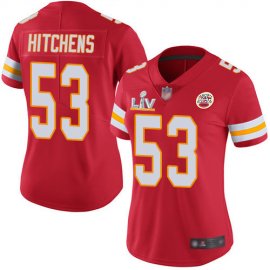 Nike Kansas City Chiefs #53 Anthony Hitchens Red Team Color Womens Super Bowl LV Bound Stitched NFL Vapor Untouchable Limited Jersey