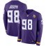 Nike Minnesota Vikings #98 Linval Joseph Purple Team Color Mens Stitched NFL Limited Therma Long Sleeve Jersey
