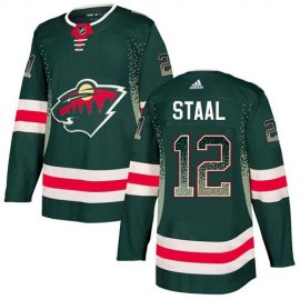 Adidas Minnesota Wild #12 Eric Staal Green Home Authentic Drift Fashion Stitched NHL Jersey