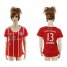 Womens Bayern Munchen #13 Rafinha Home Soccer Club Jersey