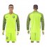 Brazil Blank Green Long Sleeves Goalkeeper Soccer Country Jersey