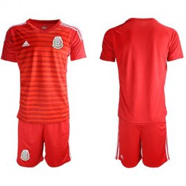 Mexico Blank Red Goalkeeper Soccer Country Jersey