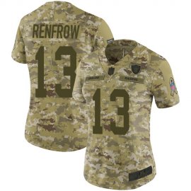 Nike Las Vegas Raiders #13 Hunter Renfrow Camo Womens Stitched NFL Limited 2018 Salute to Service Jersey