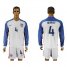 USA #4 Bradley Home Long Sleeves Soccer Country Jersey