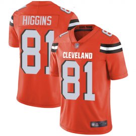 Nike Cleveland Browns #81 Rashard Higgins Orange Alternate Mens Stitched NFL Vapor Untouchable Limited Jersey