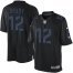 Nike New England Patriots #12 Tom Brady Black Mens Stitched NFL Impact Limited Jersey