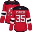 Adidas New Jersey Devils #35 Cory Schneider Red Home Authentic Womens Stitched NHL Jersey