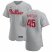 Philadelphia Phillies #45 Zack Wheeler Mens Nike Gray Road 2020 Authentic Player MLB Jersey