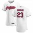 Cleveland Indians #23 Daniel Johnson Mens Nike White Home 2020 Authentic Team MLB Jersey