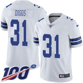 Nike Dallas Cowboys #31 Trevon Diggs White Youth Stitched NFL 100th Season Vapor Untouchable Limited Jersey