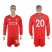 Liverpool #20 Lallana Home Long Sleeves Soccer Club Jersey