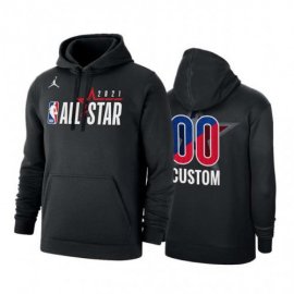Mens Jordan Brand Personalized 2021 All-Star Eastern Conference Official Logo Black Hoodie