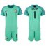 Brazil #1 Alisson Green Goalkeeper Soccer Country Jersey