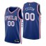 Nike 76ers Custom Royal Mens 2021-22 NBA 75th Anniversary Diamond Swingman Jersey – Icon Edition