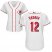 Cincinnati Reds #12 Curt Casali White Home Womens Stitched MLB Jersey
