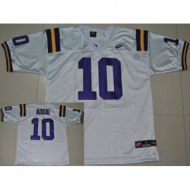 LSU Tigers 10 Joseph Addai White Throwback College Football Jersey