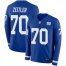 Nike New York Giants #70 Kevin Zeitler Royal Blue Team Color Mens Stitched NFL Limited Therma Long Sleeve Jersey