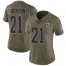 Nike Los Angeles Rams #21 Donte Deayon Olive Womens Stitched NFL Limited 2017 Salute To Service Jersey