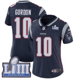 Nike New England Patriots #10 Josh Gordon Navy Blue Team Color Super Bowl LIII Bound Womens Stitched NFL Vapor Untouchable Limited Jersey