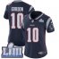 Nike New England Patriots #10 Josh Gordon Navy Blue Team Color Super Bowl LIII Bound Womens Stitched NFL Vapor Untouchable Limited Jersey