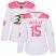 Adidas Anaheim Ducks #15 Ryan Getzlaf White/Pink Authentic Fashion Womens Stitched NHL Jersey