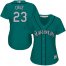 Seattle Mariners #23 Nelson Cruz Green Alternate Womens Stitched MLB Jersey