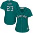 Seattle Mariners #23 Nelson Cruz Green Alternate Womens Stitched MLB Jersey