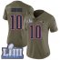 Nike New England Patriots #10 Josh Gordon Olive Super Bowl LIII Bound Womens Stitched NFL Limited 2017 Salute to Service Jersey