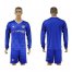 Chelsea Blank Home Long Sleeves Soccer Club Jersey