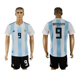 Argentina #9 Batistuta Home Soccer Country Jersey