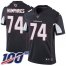 Nike Arizona Cardinals #74 D.J. Humphries Black Alternate Mens Stitched NFL 100th Season Vapor Limited Jersey