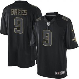 Nike New Orleans Saints #9 Drew Brees Black Mens Stitched NFL Impact Limited Jersey