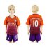 Manchester City #10 Kun Aguero Sec Away Kid Soccer Club Jersey