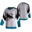 San Jose Sharks Blank Grey Mens Adidas 2020-21 Reverse Retro Alternate NHL Jersey