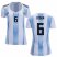 Womens Argentina #6 Insua Home Soccer Country Jersey