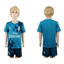 Real Madrid Blank Sec Away Kid Soccer Club Jersey